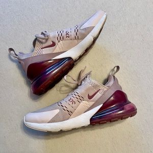 nike air max 270 blush pink sneakers size 8.5